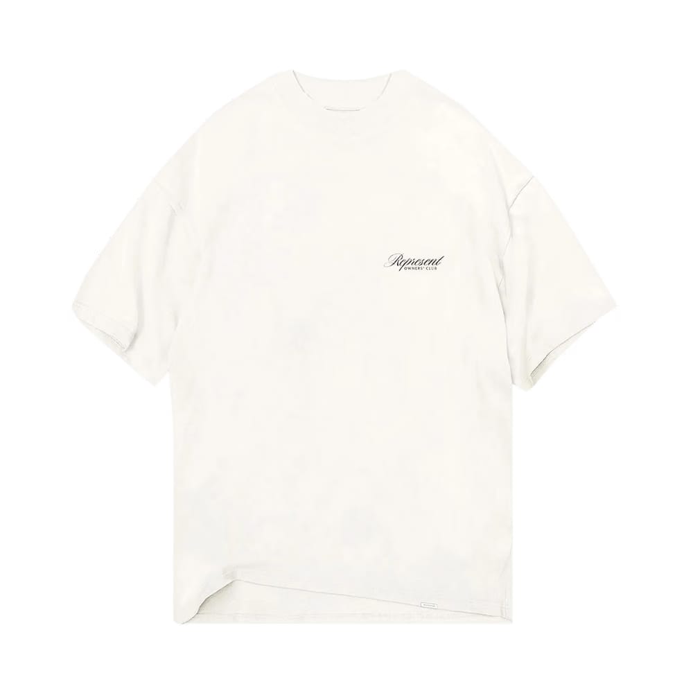Represent Clo Owners Club Script T-Shirt Flat White