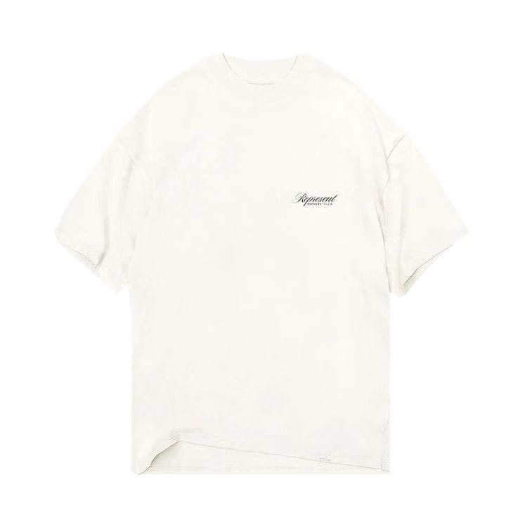 Represent Clo Owners Club Script T-Shirt Flat White