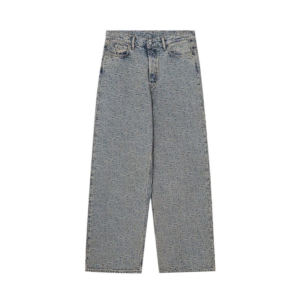 Acne Studios 1981M Monogram Pants Blue/Beige