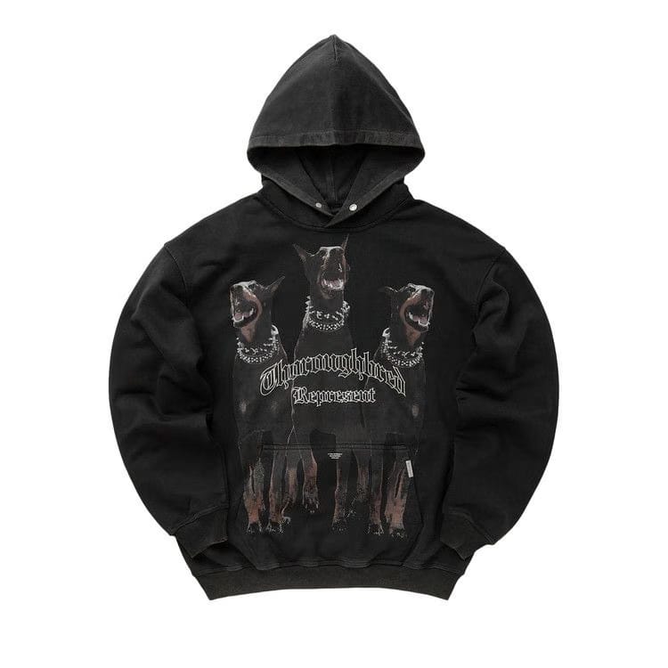 Represent Clo Thoroughbred Hoodie Vintage Black