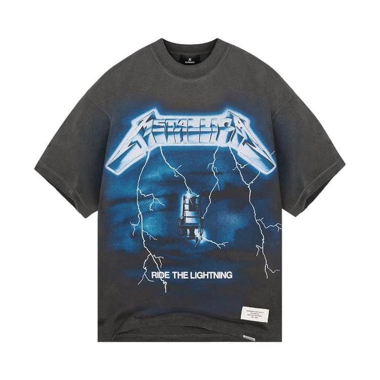 Represent Clo Metallica Ride the Lightning T-Shirt Vintage Grey