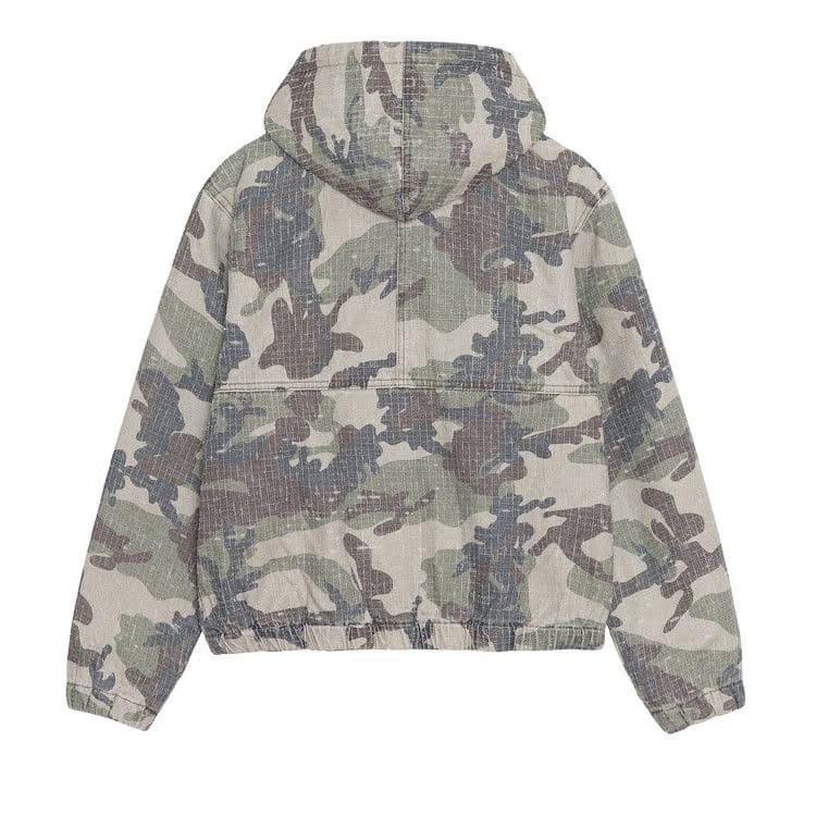 Stussy Needlepunch Work Jacket Woodland Camo