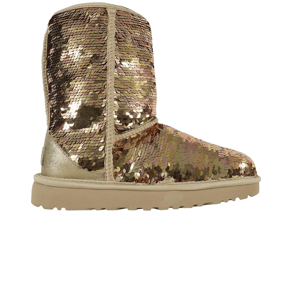 UGG Wmns Classic Short Boot 'Sequin - Gold'
