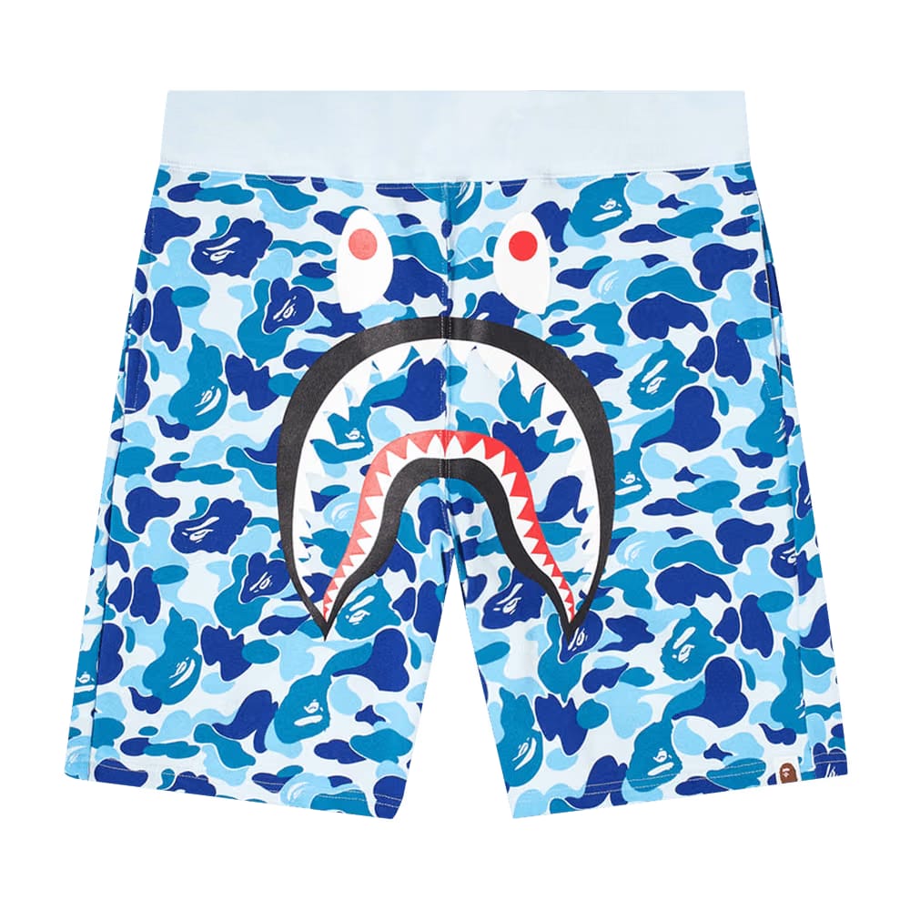BAPE ABC Camo Shark Sweat Shorts Blue