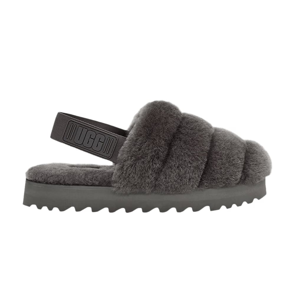 UGG Wmns Super Fluff Slipper 'Charcoal'