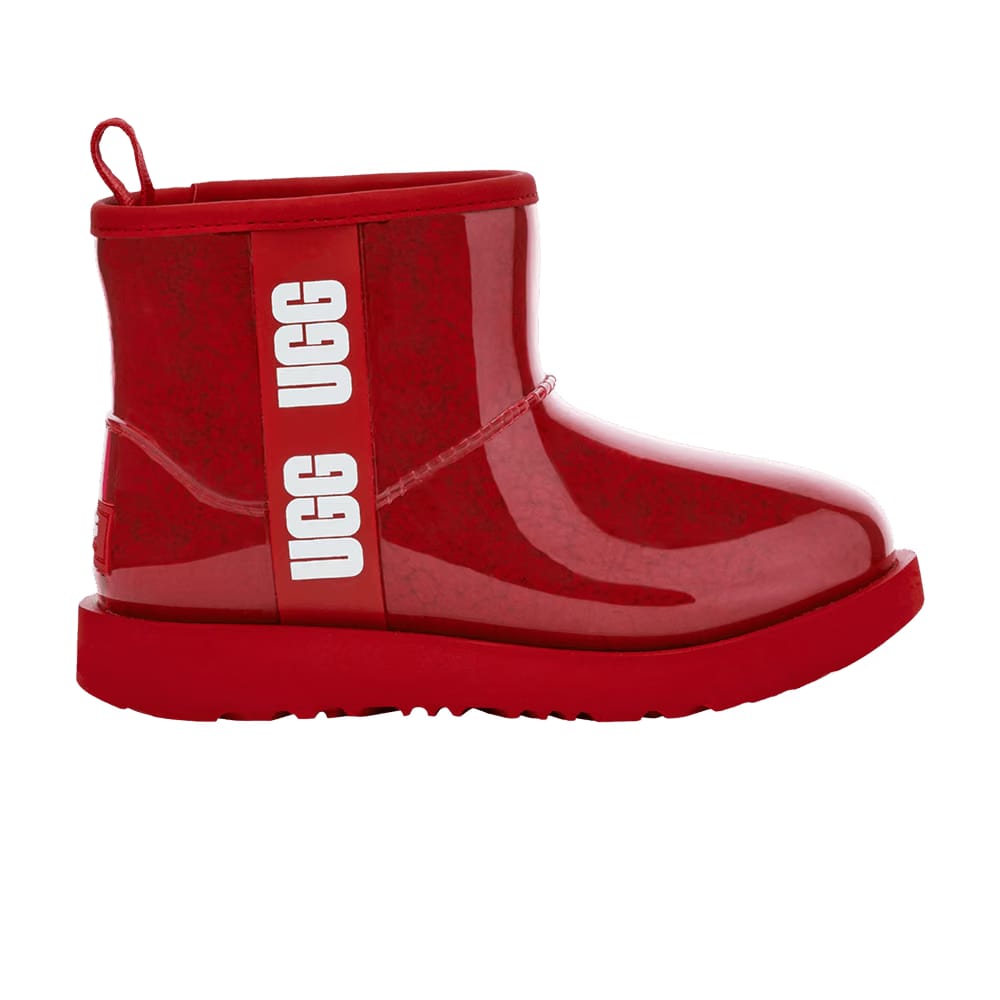 UGG Classic Clear Mini II Boot Kids Samba Red