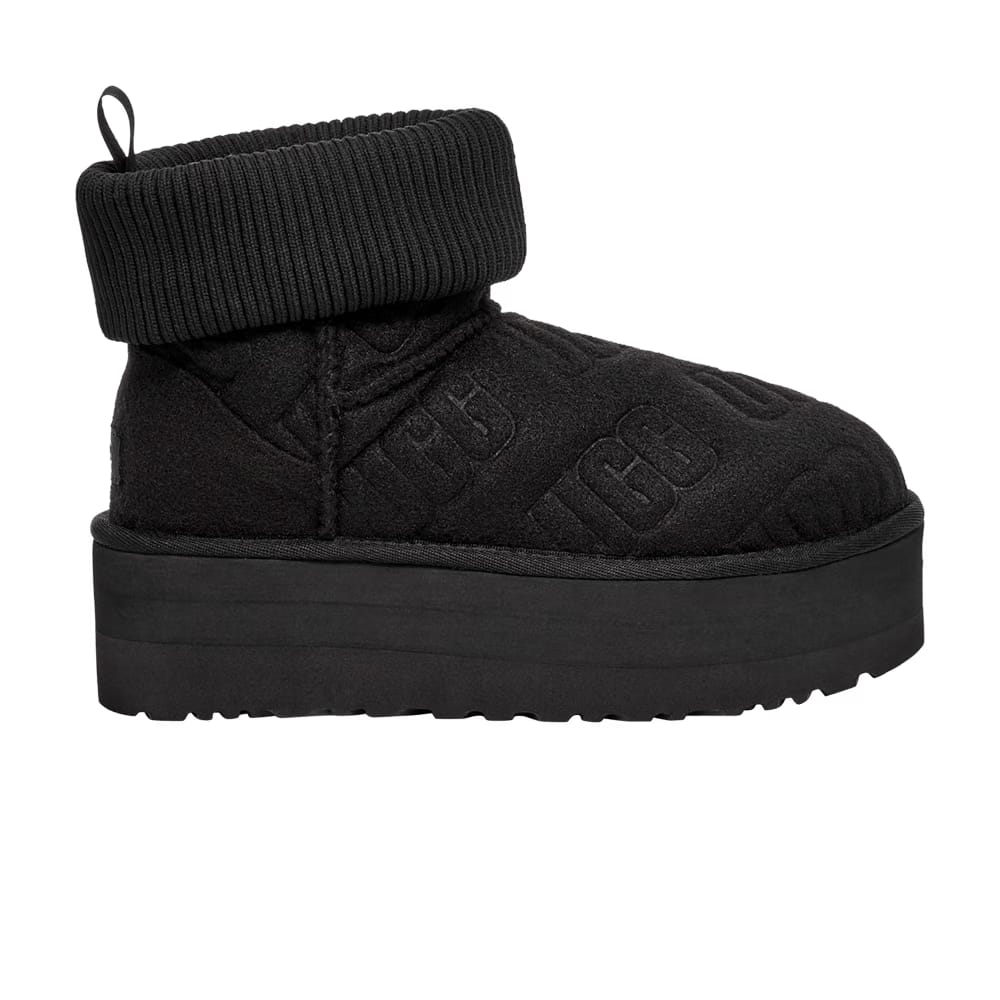 UGG Wmns Classic Mini Platform Felted Boot 'Black'