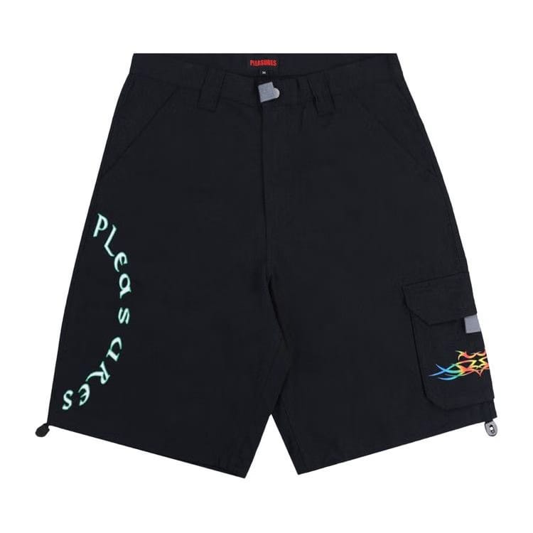 Pleasures Adventure Cargo Shorts Black