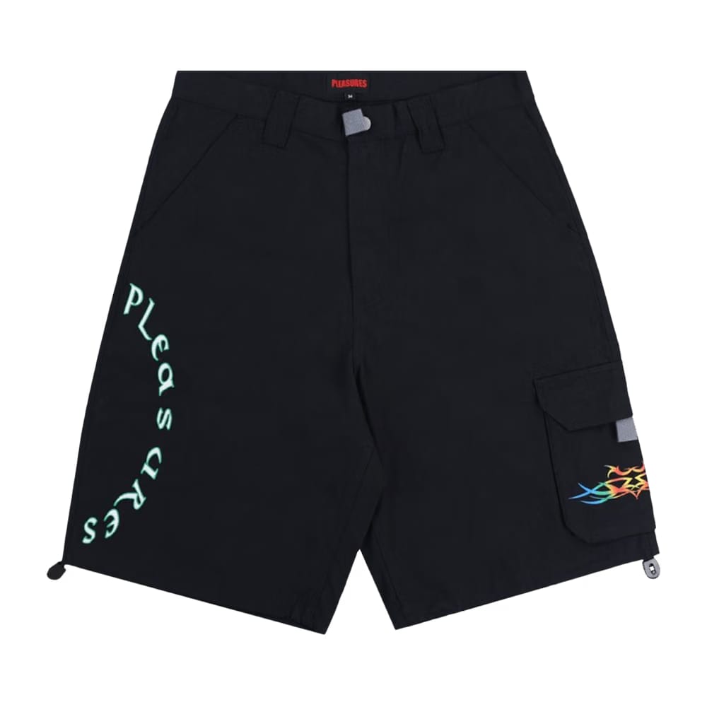 Pleasures Adventure Cargo Shorts Black