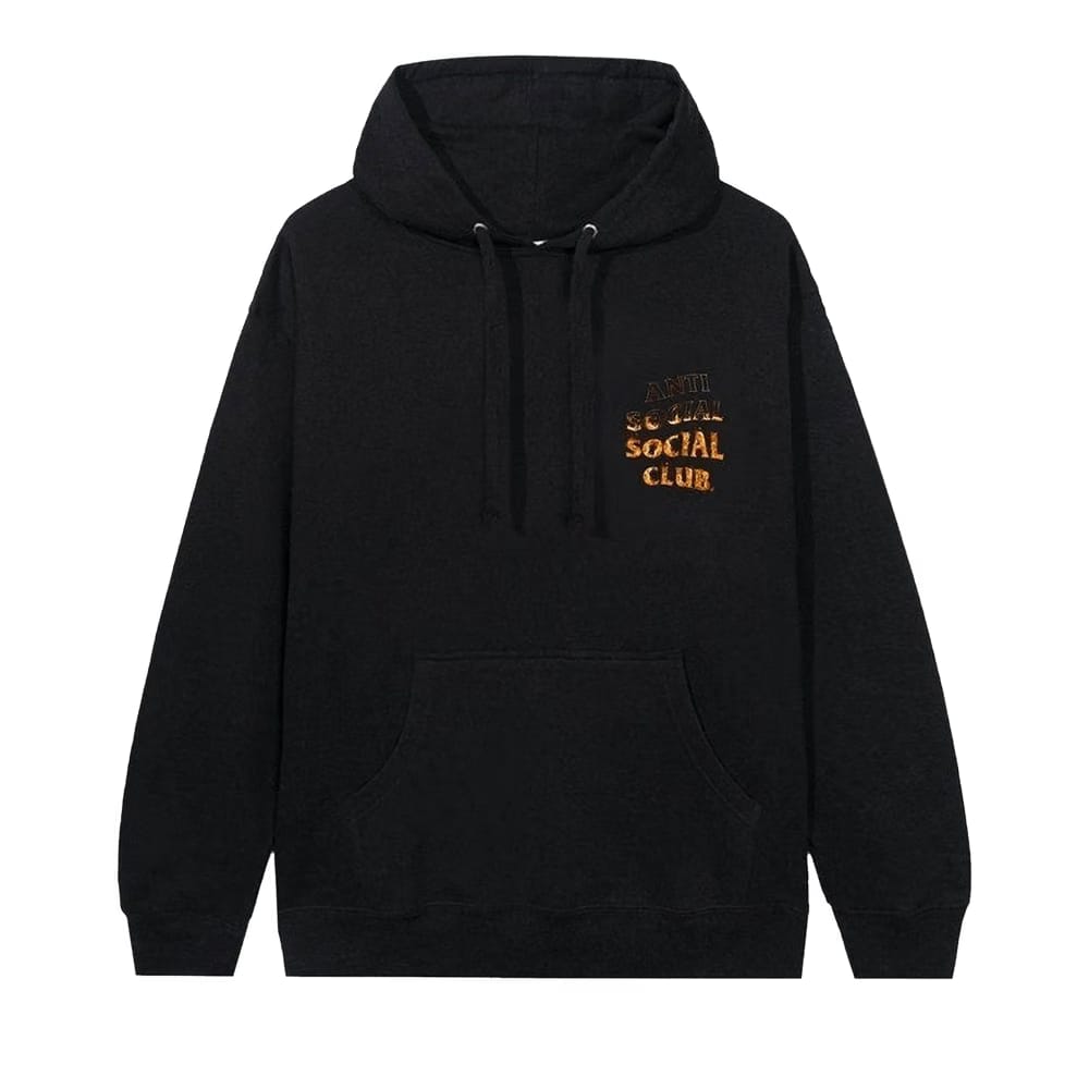 Anti Social Social Club A Fire Inside Flame Hoodie Black