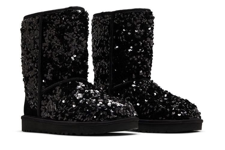 UGG Wmns Classic Short Chunky 'Sequin - Black'