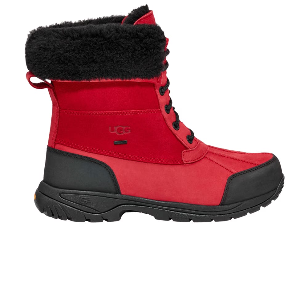 UGG Butte Waterproof Leather Snow Boot Samba Red Black