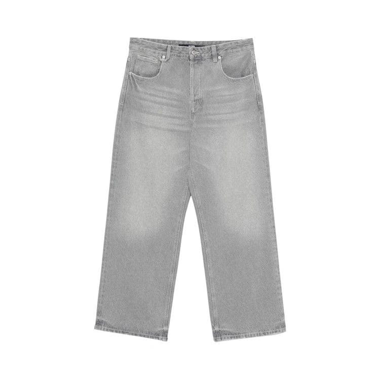 Jacquemus The Wide De-Nimes Denim Pants Grey/Off White