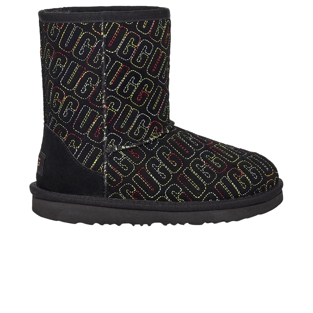 UGG Classic II Boot Kids Graphic Stitch - Black