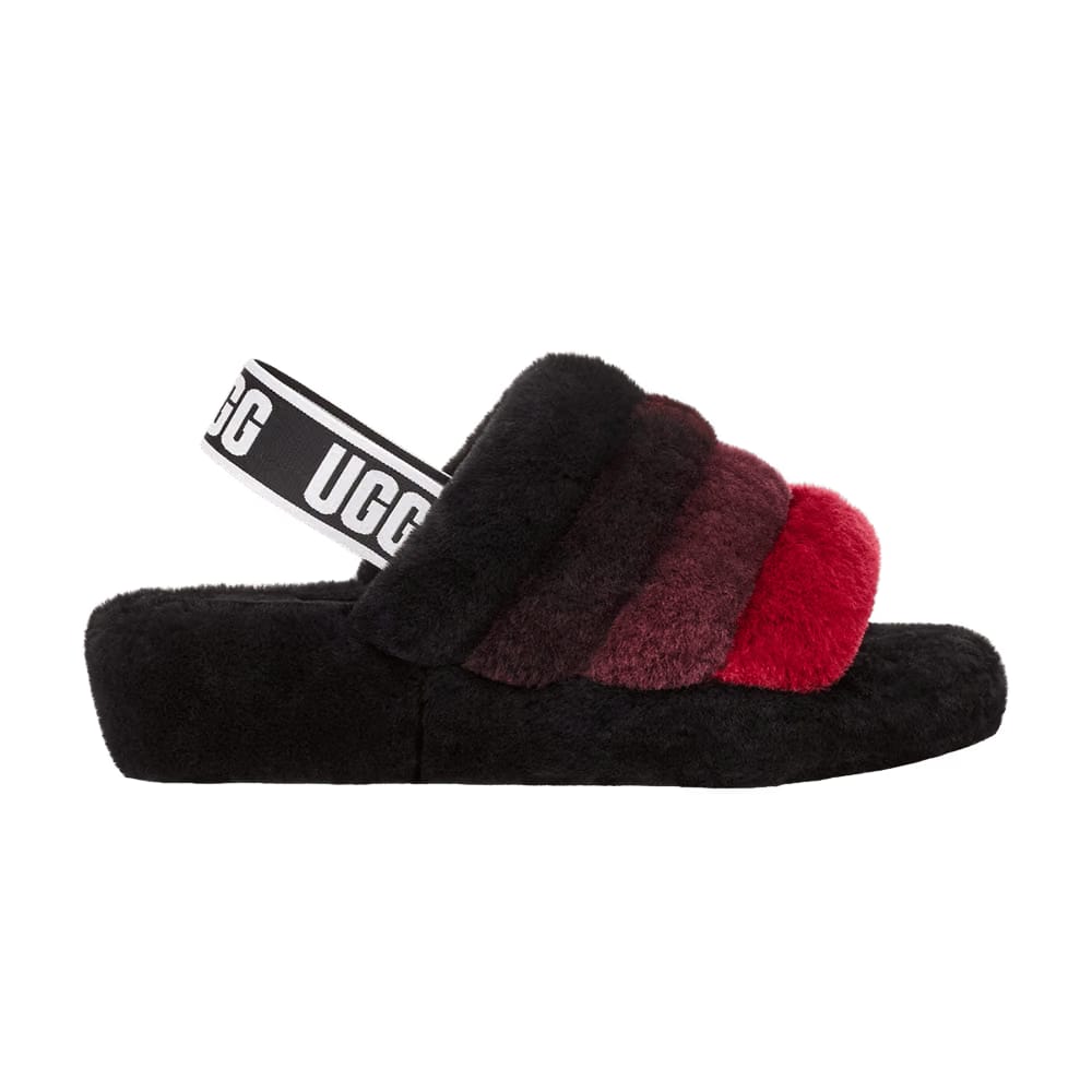 UGG Wmns Fluff Yeah Slide 'Black Red Gradient'