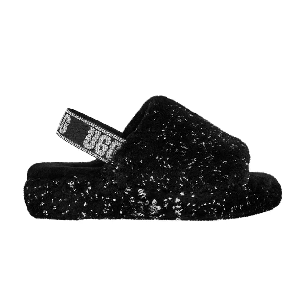 UGG Wmns Fluff Yeah Slide 'Metallic Sparkle - Black'