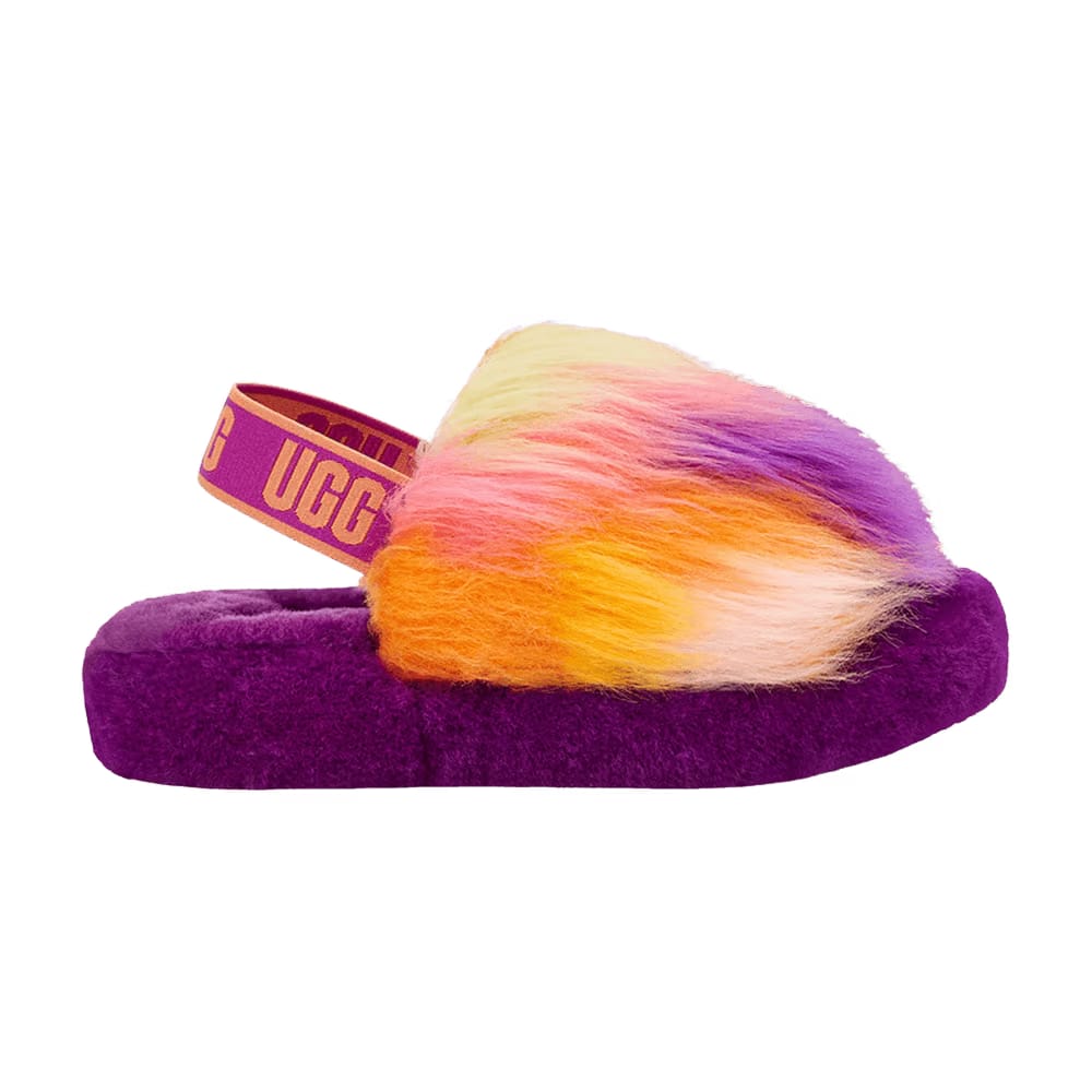 UGG Fluff Yeah Slide Kids Tie Dye - Berrylicious