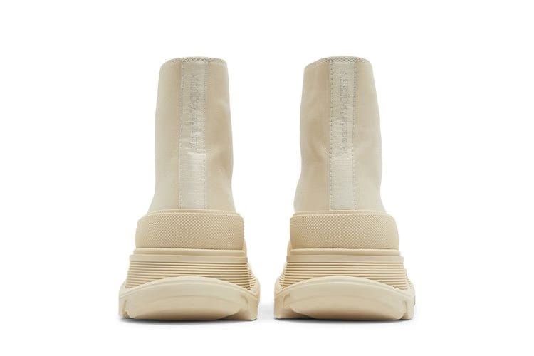 Alexander McQueen Tread Slick Boot Beige Leather