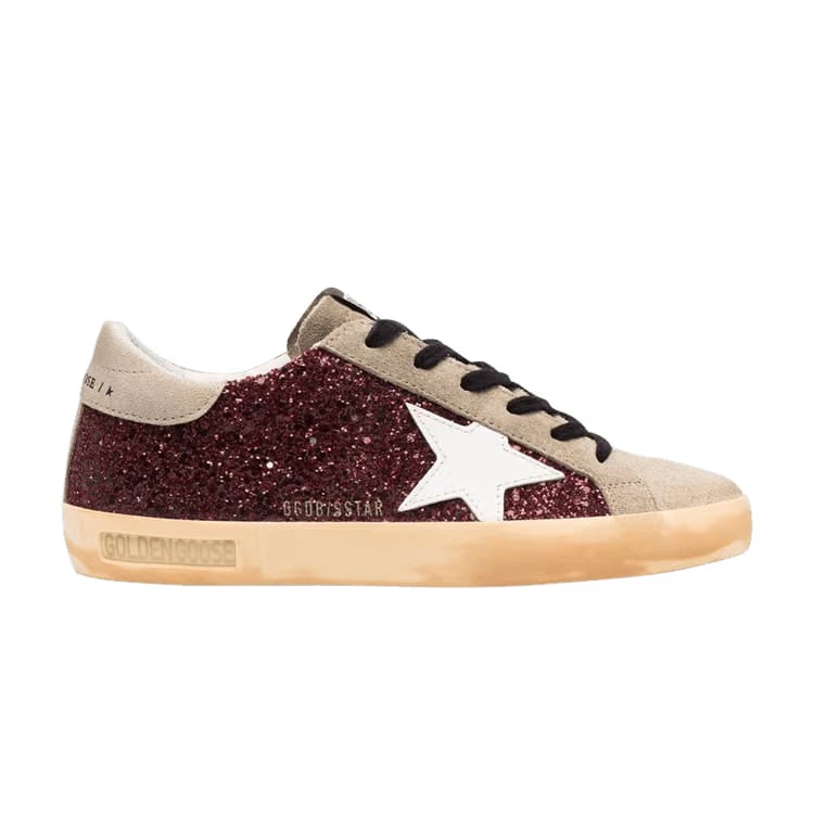 Golden Goose Wmns Superstar 'Bordeaux Glitter'