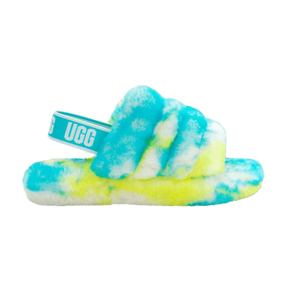 UGG Fluff Yeah Slide Kids Marble - Oasis Blue