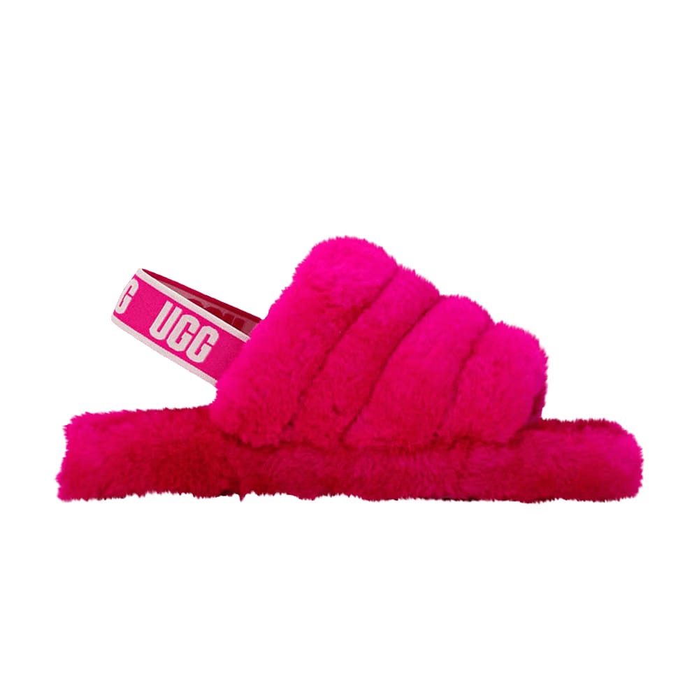 UGG Fluff Yeah Slide Kids Rock Rose