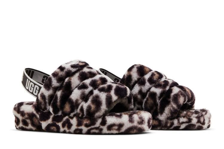 UGG Wmns Fluff Yeah Slide 'Panther Print - Stormy Grey'