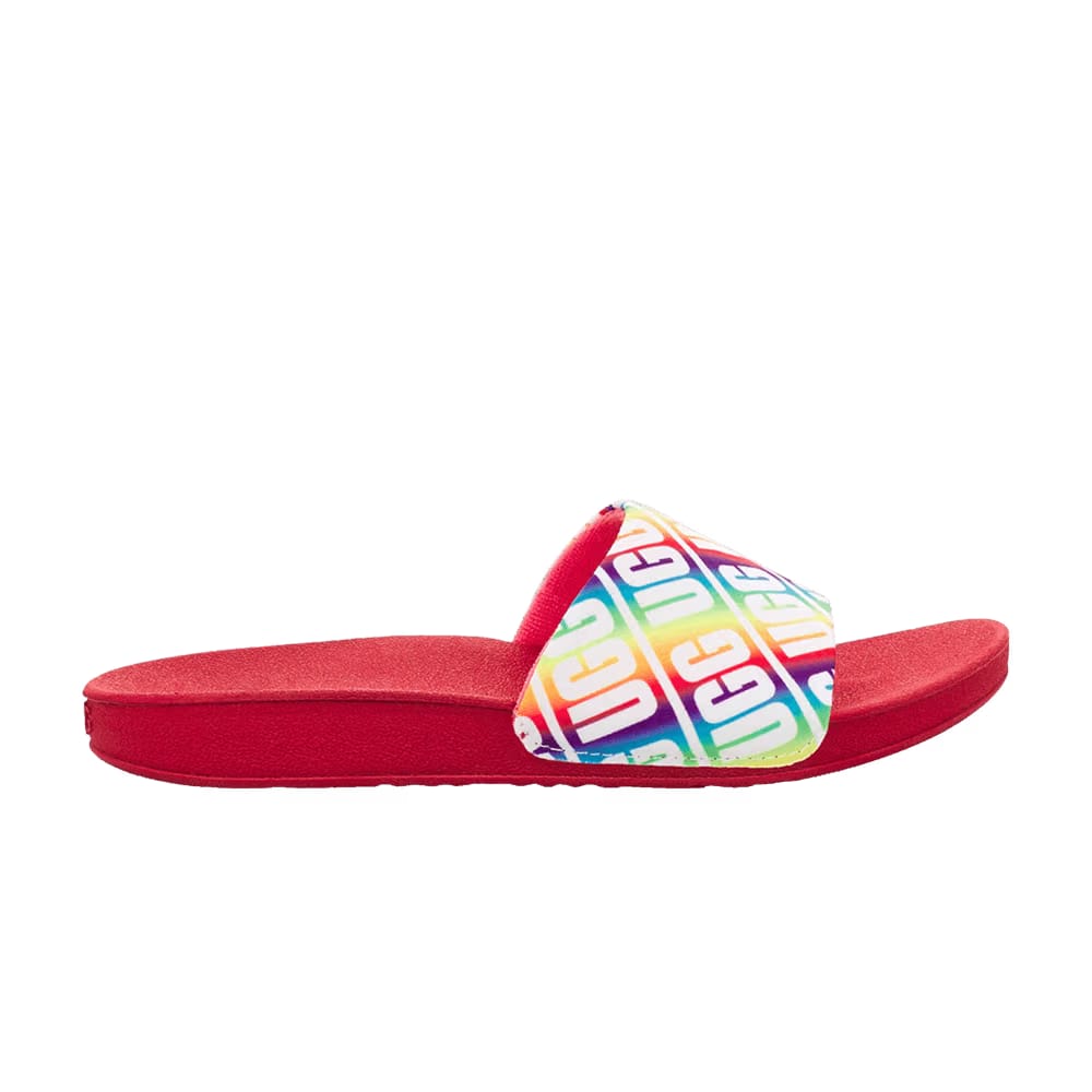 UGG Beach Slide Kids Repeat Graphic - Rainbow