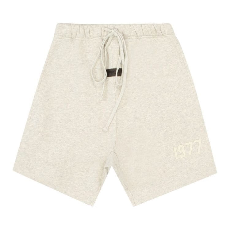 Essentials Shorts SS22 Flocked - Light Oatmeal