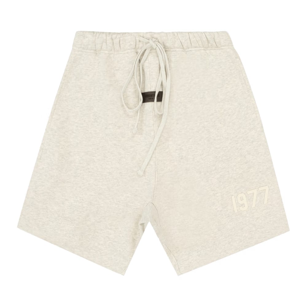 Essentials Shorts SS22 Flocked - Light Oatmeal