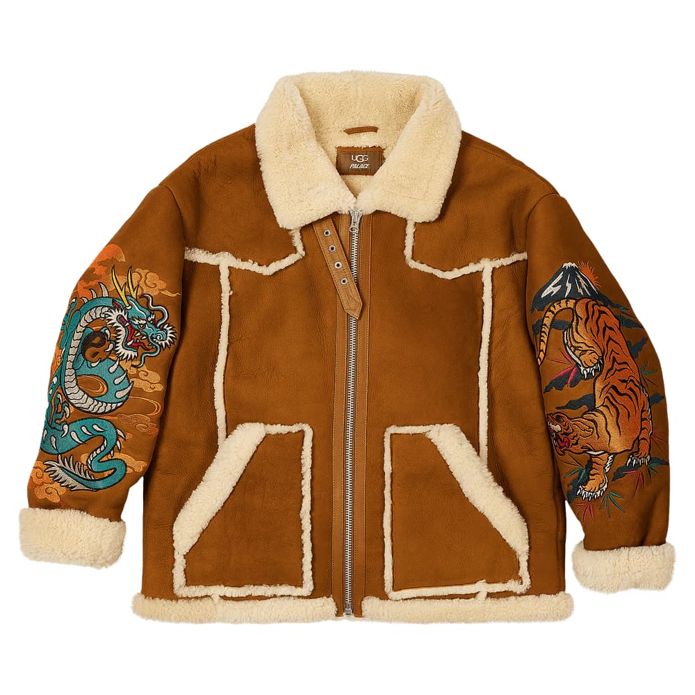 Palace x Ugg Shearling Jacket Chestnut