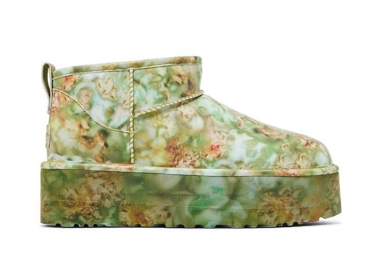 Collina Strada x UGG Classic Ultra Mini Platform Boot Green Floral