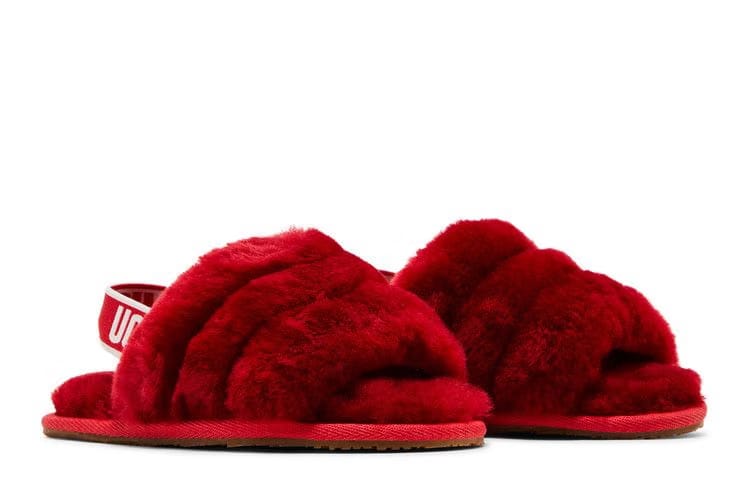 UGG Fluff Yeah Slide Toddler Ribbon Red