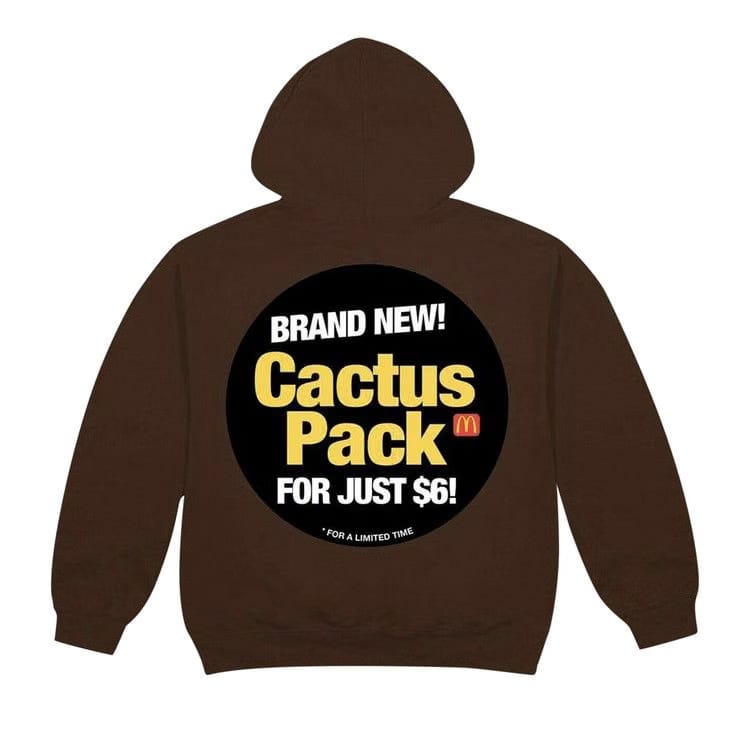 Cactus Jack by Travis Scott x McDonald's Cactus Pack Sticker Hoodie Brown