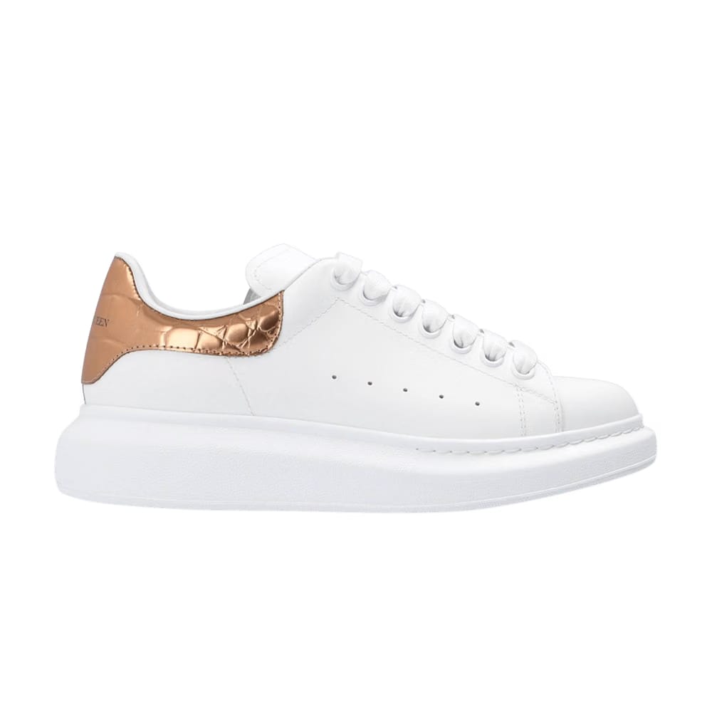 Alexander McQueen Oversized Sneaker Rose Gold Crocodile