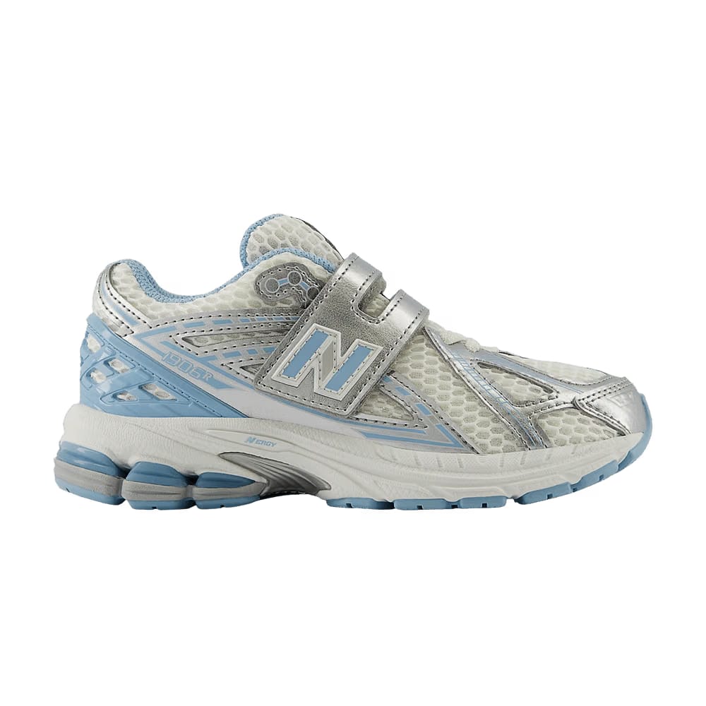 New Balance 1906R Hook & Loop Little Kid Wide Silver Metallic Chrome Blue