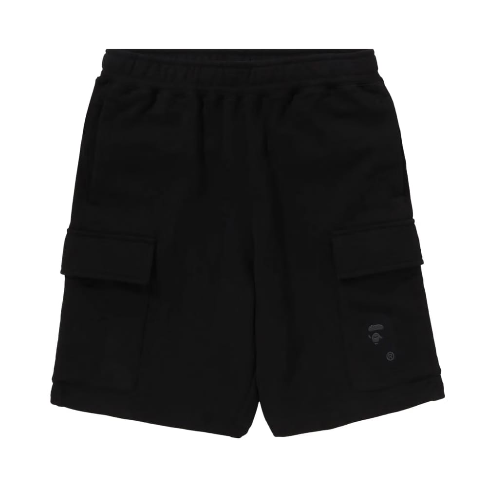 BAPE Ape Head Cargo Sweat Shorts Black