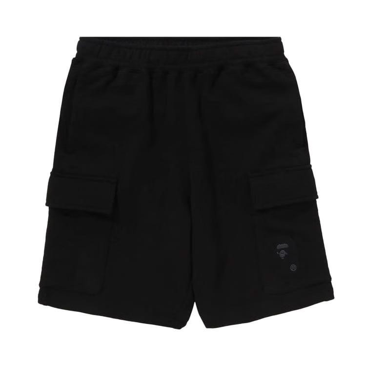 BAPE Ape Head Cargo Sweat Shorts Black