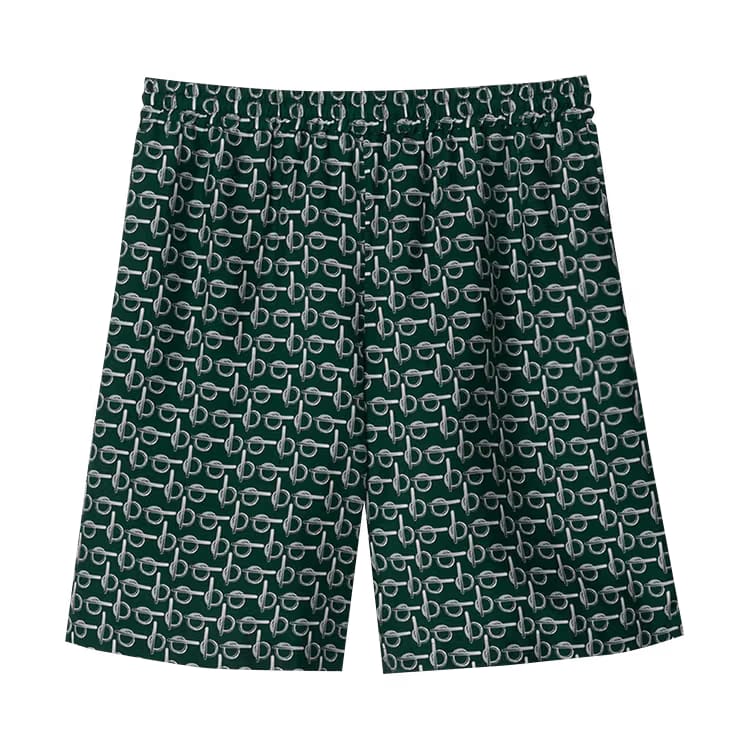 Burberry Silk Shorts Silver/Green