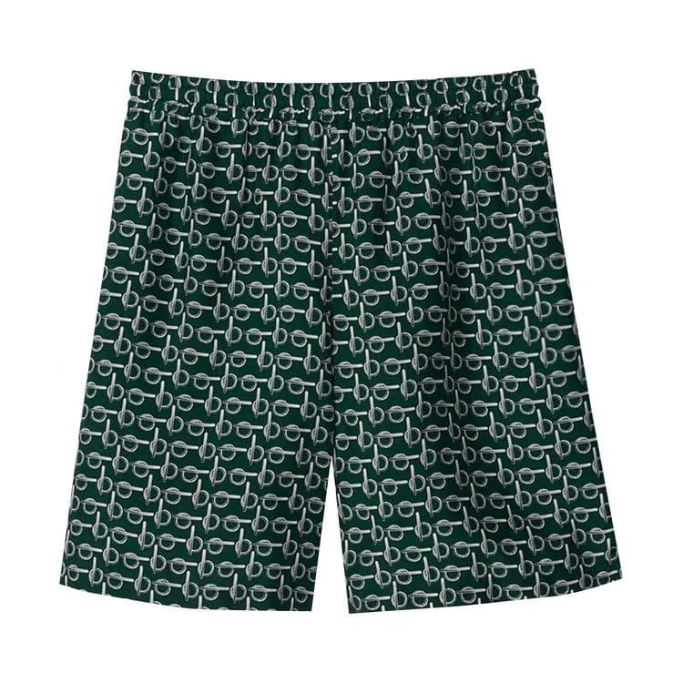Burberry Silk Shorts Silver/Green