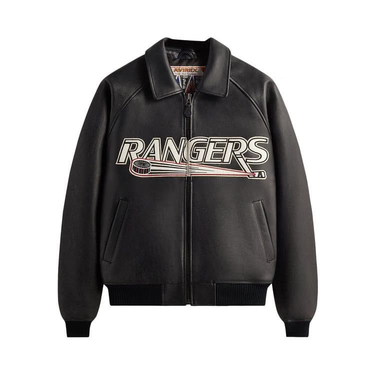 Kith x Avirex For The New York Rangers Bomber Jacket Black