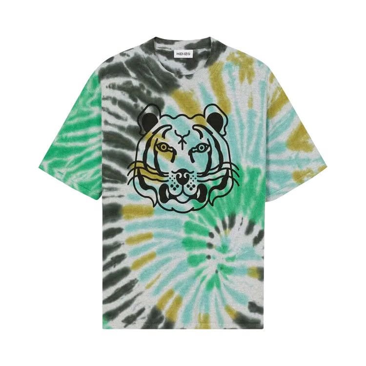 Kenzo K Tiger Tie Dye T-Shirt Mint