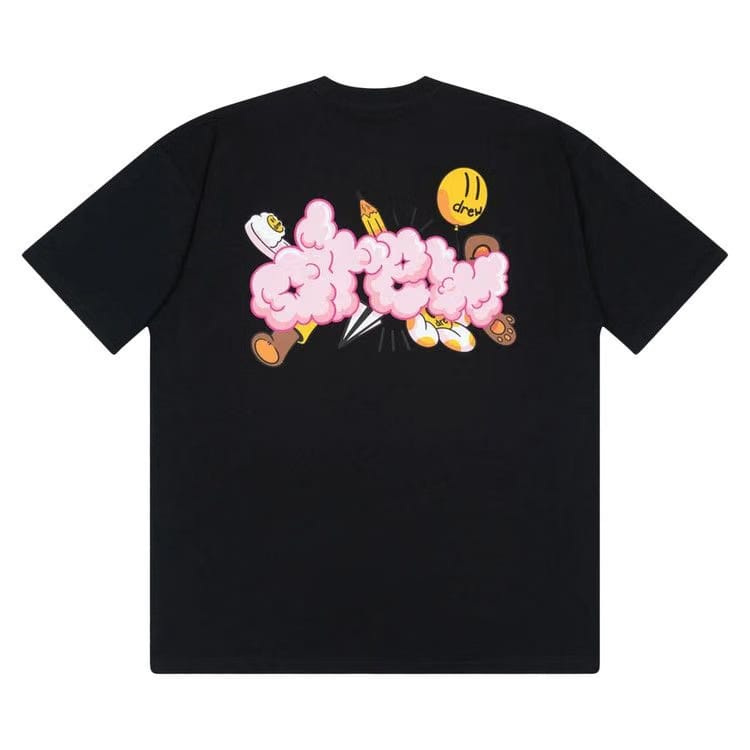 Drew House Doodle Joy Ss T-Shirt Hot Black