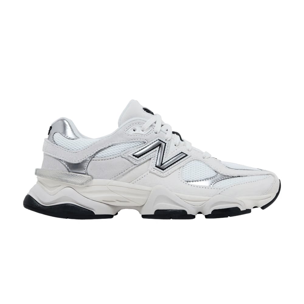 New Balance 9060 White Black Metallic Silver