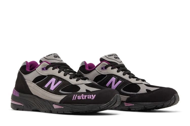 Stray Rats x New Balance 991 Made in England Black Purple