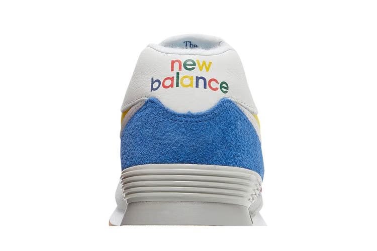 STAUD x New Balance 574 Rain Cloud Team Red