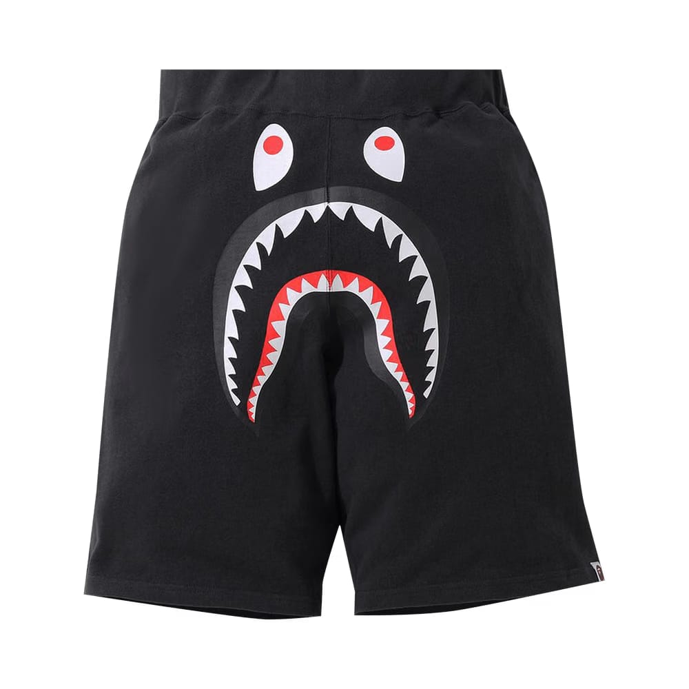 BAPE Shark Wide Sweat Shorts Black