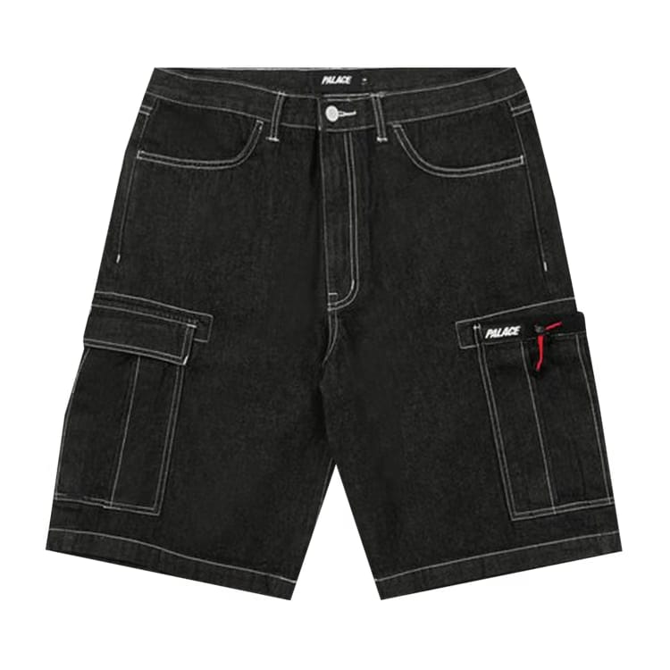 Palace Drawcord Pocket Denim Shorts Black