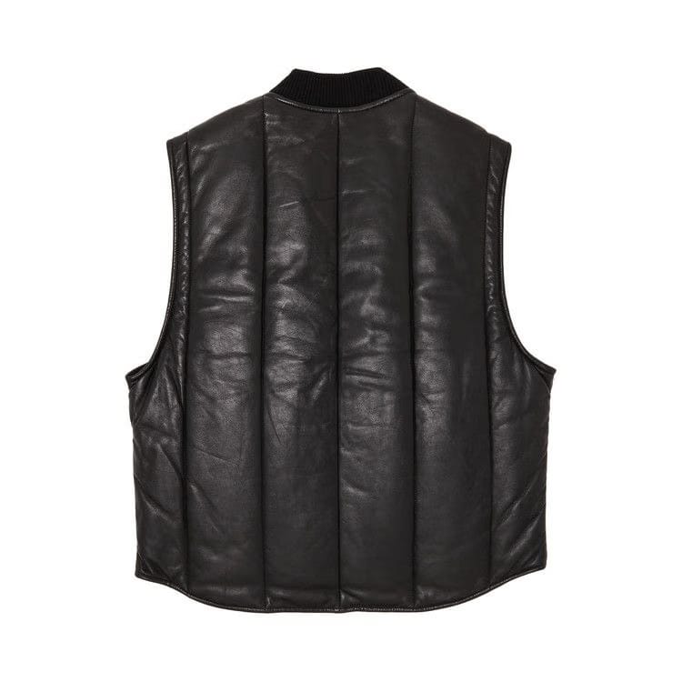 Supreme x Dickies Leather Work Vest Black