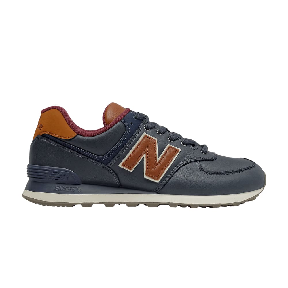 New Balance 574 Natural Indigo Saddle Brown