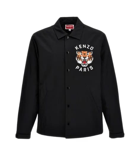 Kenzo Black Logo Print Jacket